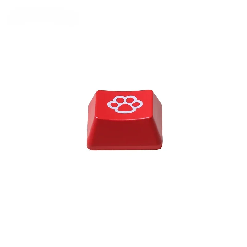 Playful cat paw keycap for mechanical keyboards, showcasing its adorable, squishy translucent pads from multiple angles, perfect for vibrant backlight design.