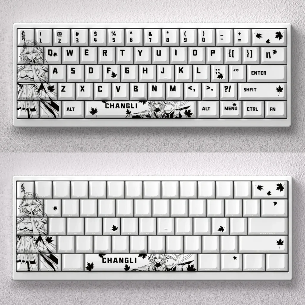 Changli Keycap Set showcasing an exquisite mythical bird design with vibrant firebird art and ethereal details.