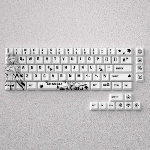 Changli Keycap Set, featuring an exquisite gaming character design with ethereal details for custom mechanical keyboards.