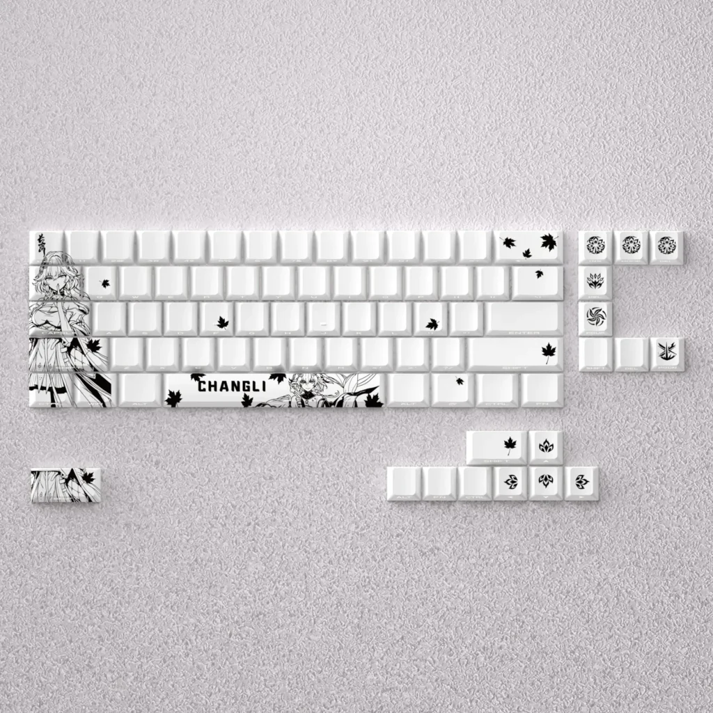 Changli Keycap Set featuring vibrant gaming characters. Stunning, ethereal design for a truly custom mechanical keyboard.
