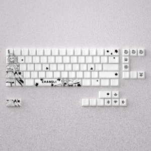 Changli Keycap Set featuring vibrant gaming characters. Stunning, ethereal design for a truly custom mechanical keyboard.