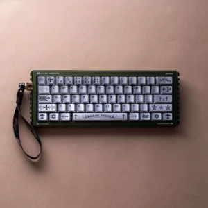 Dark gothic Chrome Hearts Keycap Sett with distressed metal texture, showcasing Chrome Hearts style for an edgy, premium keyboard accent.