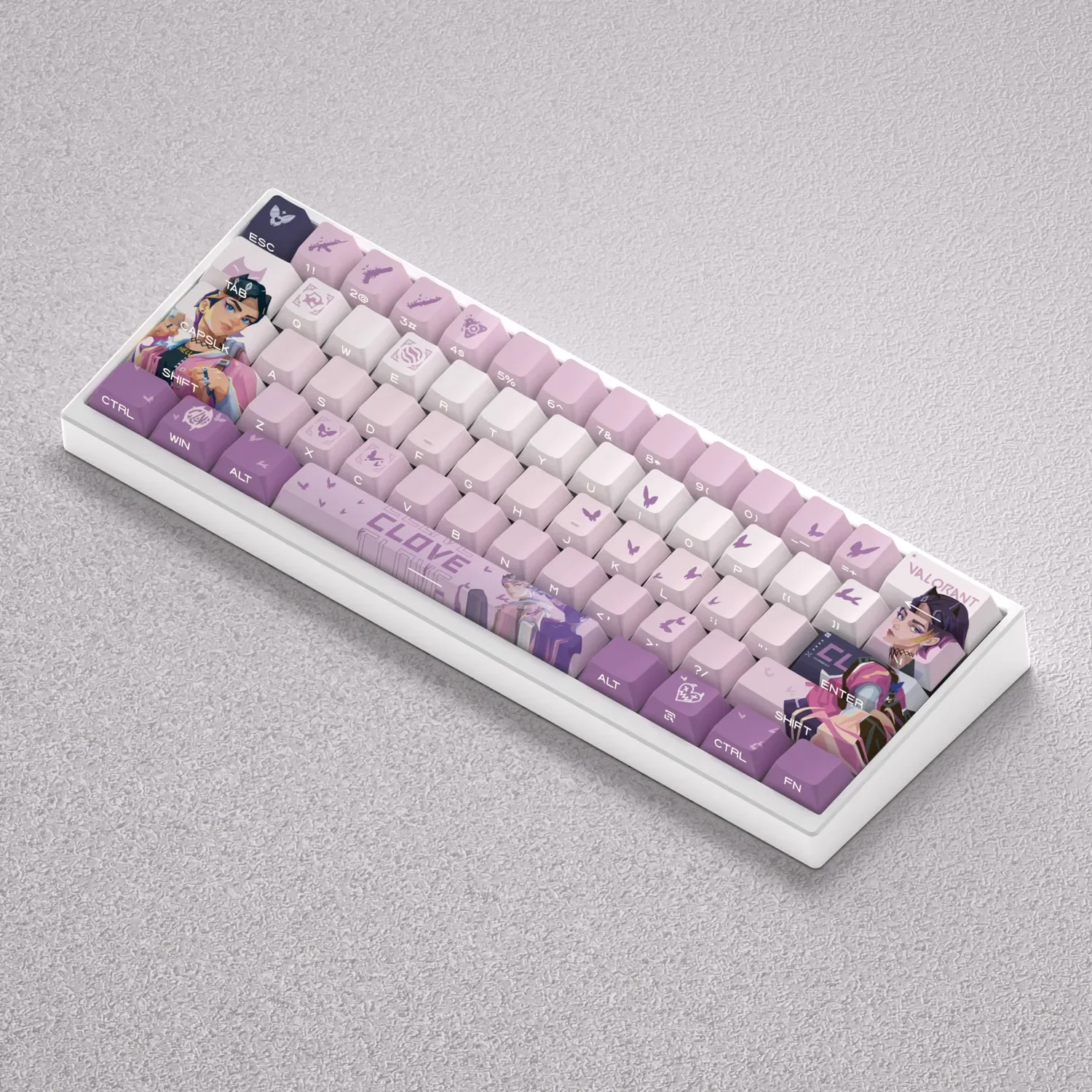 Clove Keycap Set gallery, revealing custom details and characters aesthetic from various views.