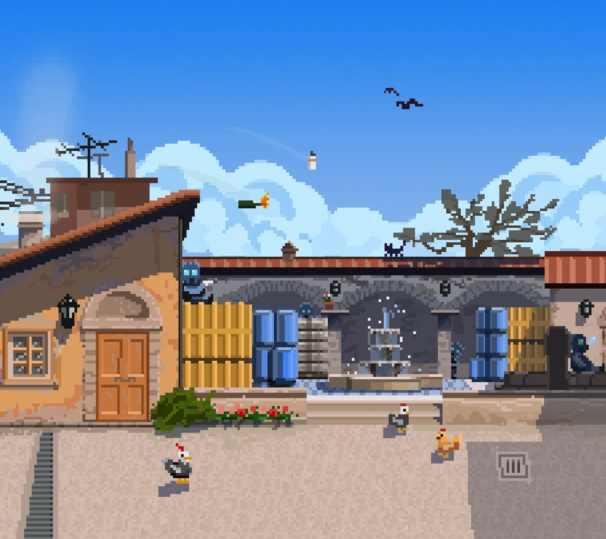 Premium CSGO Town Desk Mat in a vibrant daytime setting, showcasing detailed iconic map art for extended gaming coverage.