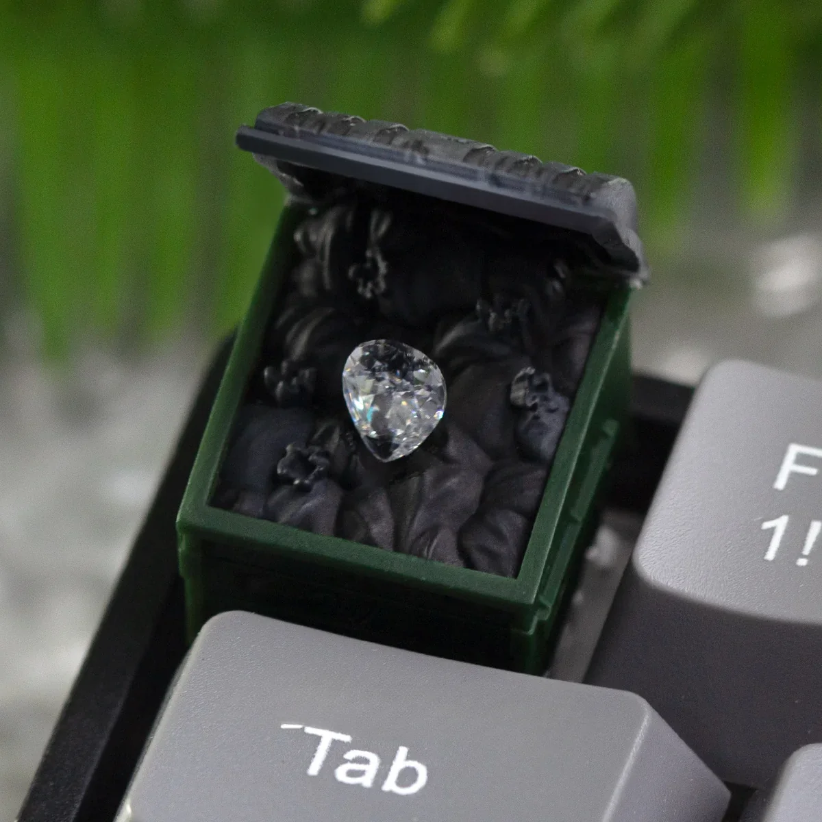 Delta Force Artisan Keycap gallery: exquisite handcrafted resin miniature art shown from various angles, revealing intricate adventure dioramas.