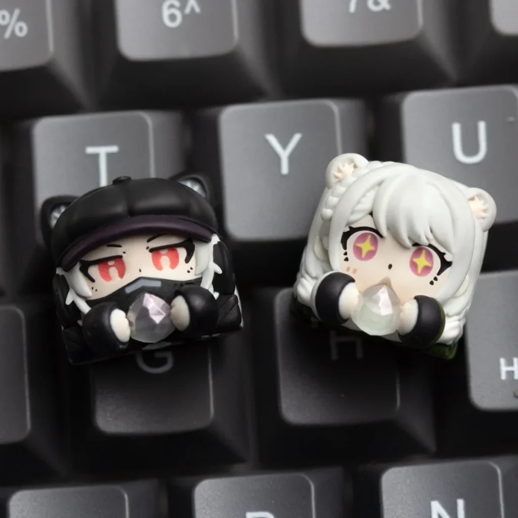 Main image of the Delta Force: Luna & Hackclaw Keycaps, a unique handcrafted resin piece with character design..