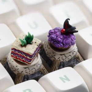 Whimsical Don't Starve artisan ESC keycap, a unique handcrafted resin art piece showcasing quirky gothic survival game aesthetics.