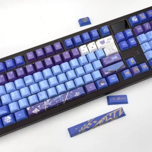 Exclusive Dr. Ratio Honkai: Star Rail keycaps set, displaying Scholar's Elegance with intricate, philosophical character-inspired details.