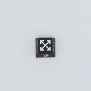 Off-White Streetwear Series Keycaps in Cherry profile, reflecting an industrial streetwear aesthetic with its sleek metallic finish and minimalist design.