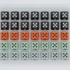 Multiple views of the Off-White Streetwear Series Keycaps, highlighting its industrial streetwear aesthetic and custom design. Observe the premium metallic finish.s