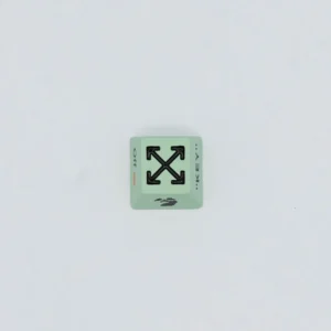 A striking green Off-White Streetwear Series Keycaps, featuring an Cherry profile and a bold industrial streetwear aesthetic with a polished metallic finish.