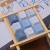 Eternity Moon on Sea magnetic keycaps set. Views show tranquil blue, luminous white moonlit ocean designs and magnetic switch compatibility.