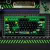 Premium F1 keycap set featuring the exclusive C44 Zhou Guanyu livery, vibrant black and green race car motifs, perfect for gaming keyboards.