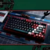 F1 Keycaps set showcasing the authentic Alfa Romeo C43 racing championship theme with vibrant colors and dynamic track elements.