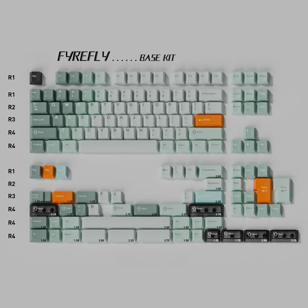 Exclusive Honkai Star Rail Firefly keycaps set, featuring a premium futuristic anime-inspired aesthetic with elegant character motifs.