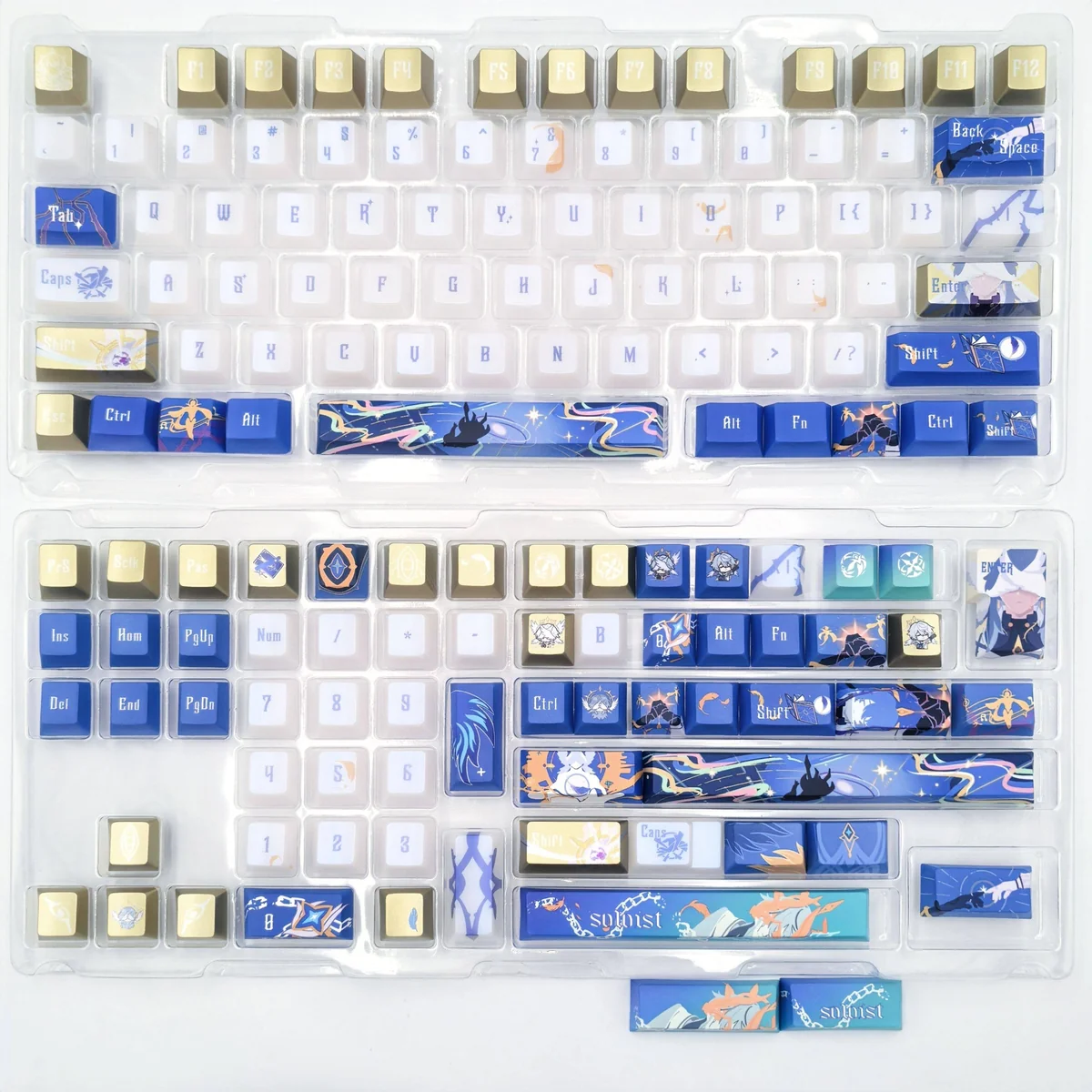 Elegant Soloist Honkai Star Rail keycaps set with character-inspired musical motifs and Cherry profile. An exclusive Honkai: Star Rail keycap set.