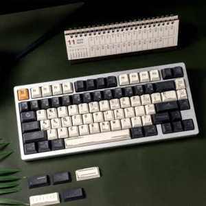 Premium Interstellar keycaps set crafted from durable PBT, displaying immersive cosmic deep space dye-sub legends.