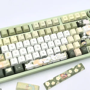 Elegant Lu Chen keycap set, an exclusive collectible featuring a minimalist design with subtle, side-engraved character details.