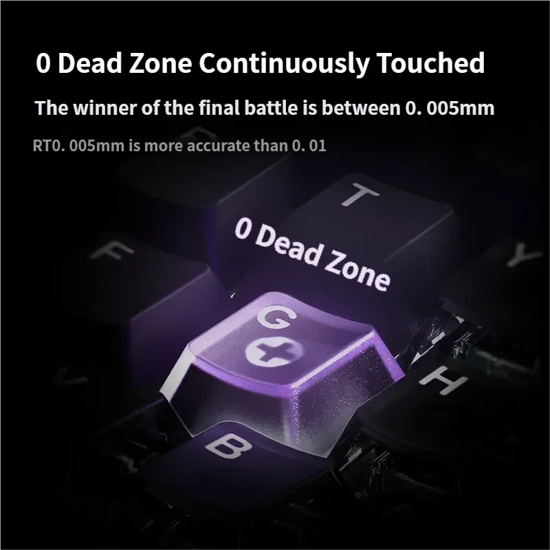 Sleek two-tone black transparent Magnetic Gaming Keyboard, featuring ultra-responsive magnetic switches and gasket-mounted precision.