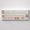Monogatari Keycaps set showcasing Nadeko Sengoku PBT dye-sub design from various angles, highlighting the elegant anime character art.