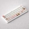 Monogatari Keycaps Set: Nadeko Sengoku PBT dye-sub gallery. Elegant anime art, monochromatic design, and premium PBT texture from many angles.