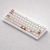 Gallery of Monogatari Keycaps set featuring Nadeko Sengoku, showcasing the exclusive PBT dye-sub artistry and durable texture from various angles.