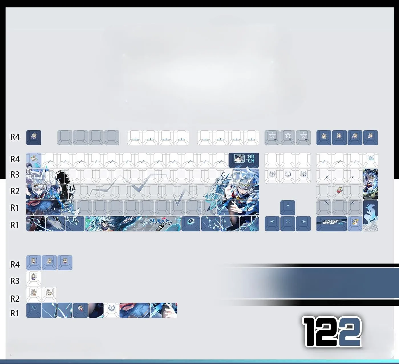 oguri-cap-cherry-keycapset-mechanical-keyboard-fron