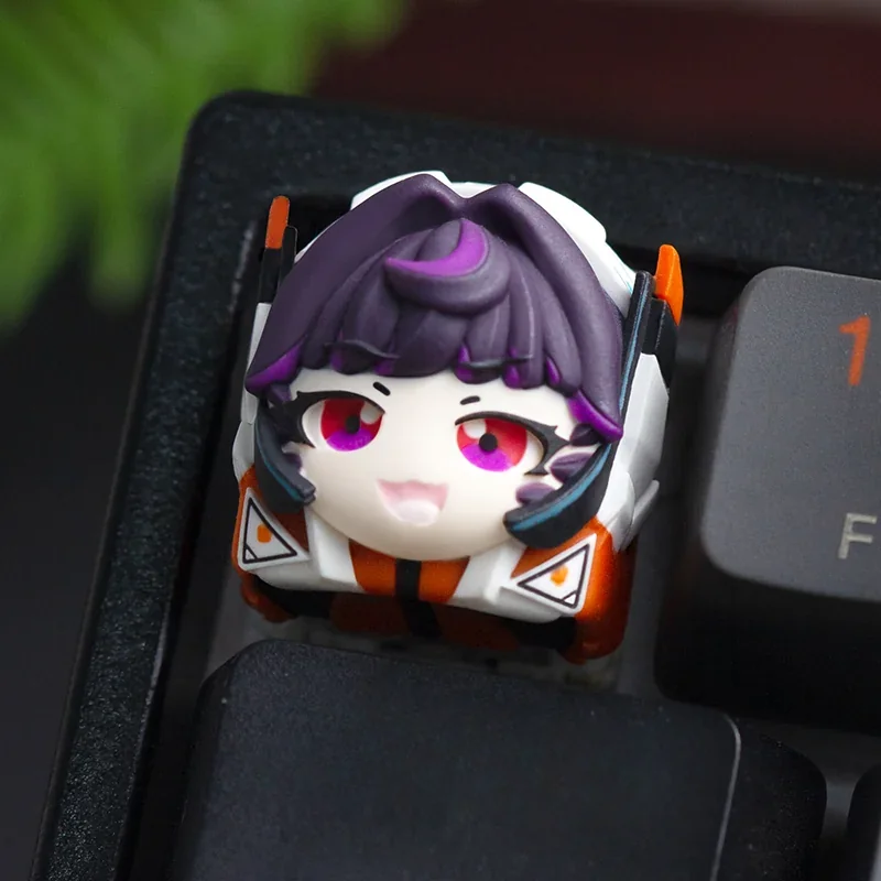 Handcrafted Overwatch Juno Resin Artisan Keycap. Vibrant, detailed artistic sculpt merging game aesthetics with tactile art. The ultimate Overwatch artistic design.