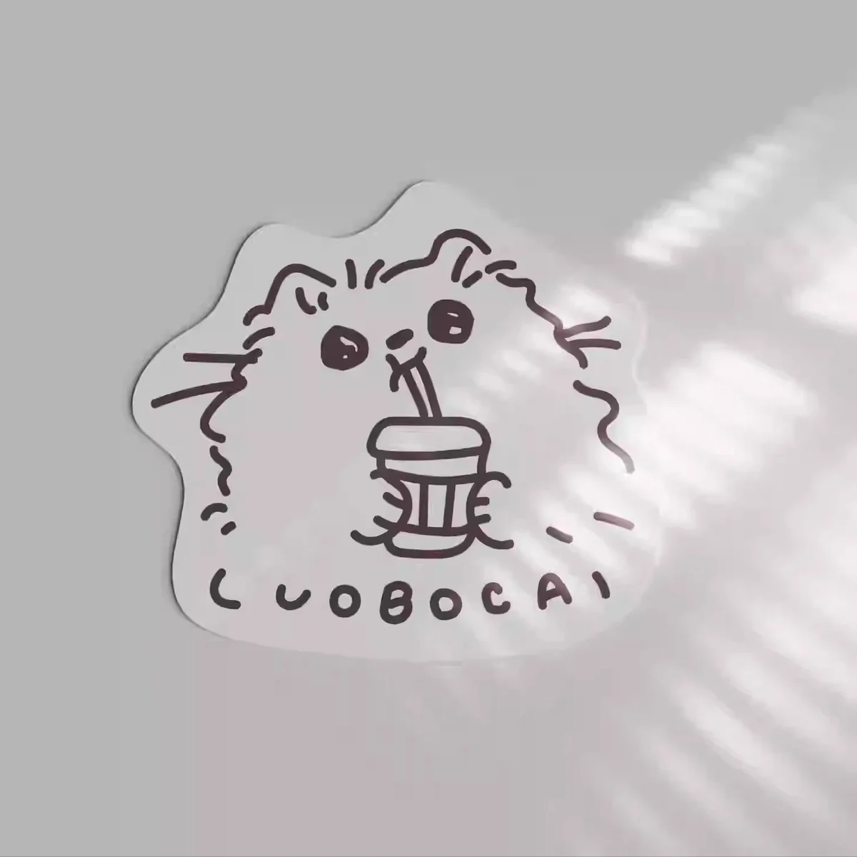 Playful Cat Series Desk Mat & Mouse Pads, showcasing adorable cat designs and soft pastel purples from various angles, highlighting their durable quality design.