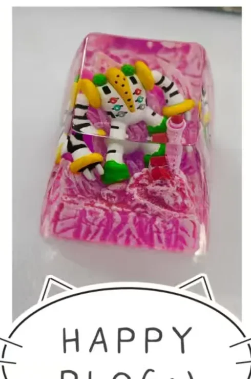 Vibrant, hand-sculpted Regigigas Pokemon artisan keycap, showcasing intricate detail and anime accuracy for mechanical keyboards.