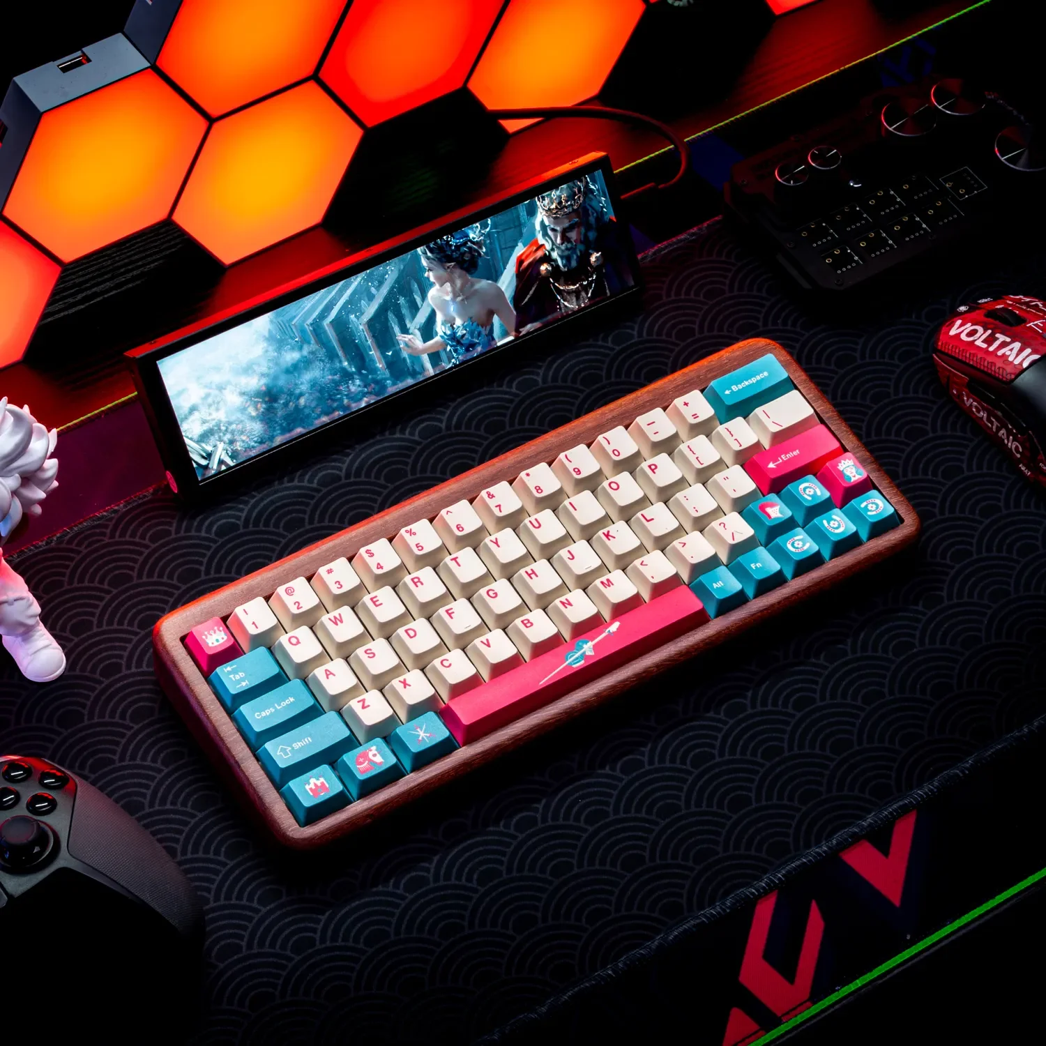 Enchanting Princess Knight PBT keycap set from multiple angles, showcasing the whimsical fairytale design and premium PBT for mechanical keyboards.