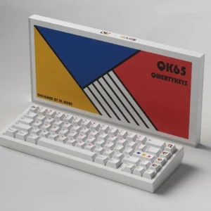 QK65 Keycaps custom set, showcasing a premium celestial design with deep space colors for QK65 enthusiasts.