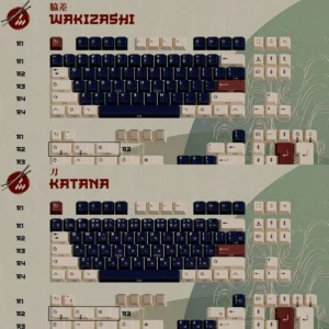 Ronin Keycaps set featuring premium tripleshot ABS legends that embody authentic samurai spirit. Sharp, elegant design perfect for enthusiasts.