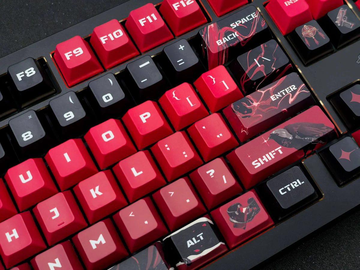 Exclusive Sylus keycap set with 'Love and Deepspace' theme. Romantic cosmic designs featuring Sylus. Premium artistic quality.