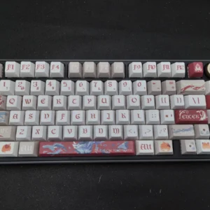 Premium exclusive Tartaglia Genshin Impact keycaps set, featuring bold hydro-elemental designs inspired by Tartaglia's iconic aesthetic.