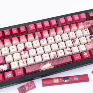 Victor Keycap Set elegantly displayed, showcasing sophisticated character-inspired motifs and premium artistic craftsmanship.