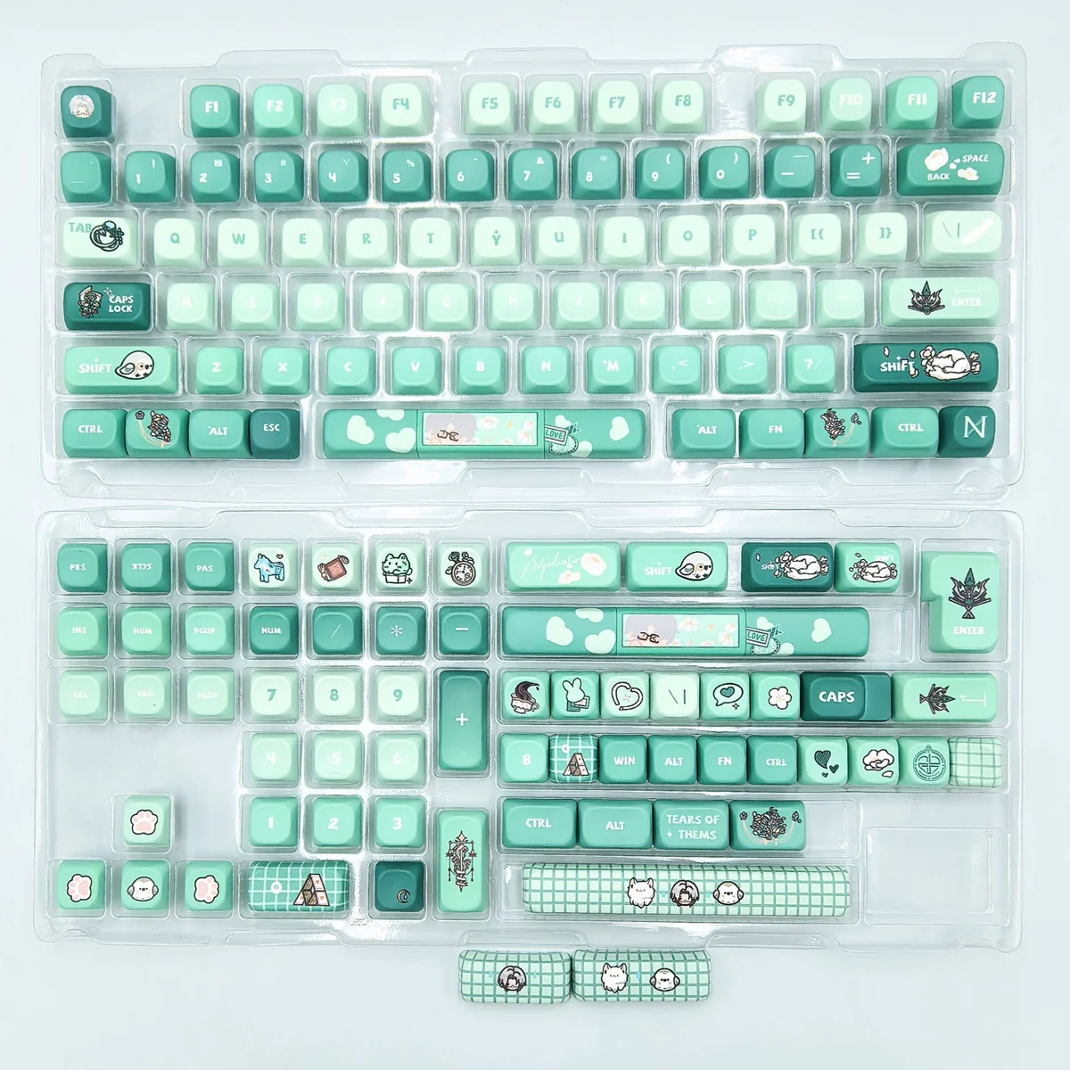 Vyn Richter Keycap Set FOA profile, showcasing the exclusive Mò Yì character art and sophisticated cool tones across multiple elegant views.