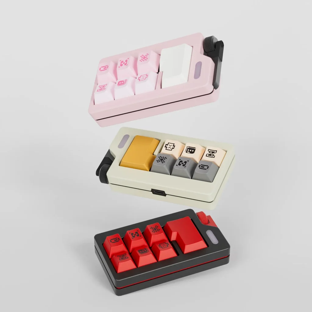 A sleek M7 compact wireless mechanical mini pad keyboard, featuring smooth BCP switches and a minimalist design, ready for effortless productivity.