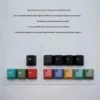 Ag1921 Braun-inspired PBT Wooting keycaps set in a gallery, showcasing their sleek minimalist industrial design, dark tones, and precise legends.