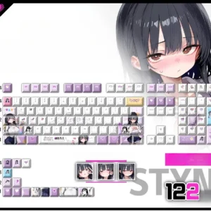Exclusive Yamada Anna Keycaps Set Dangers in My Heart PBT set, featuring vibrant anime character art for ultimate desktop personalization.