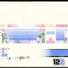 Vibrant Yoshino Himekawa PBT backlit keycaps set from Date A Live, seen from a dynamic angle, highlighting her icy blue and green character art.