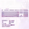 Ancient Purple Keycaps Set displaying the exquisite Ancient Chinese purple mist design, ethereal clouds, and serene night aesthetics across detailed views.