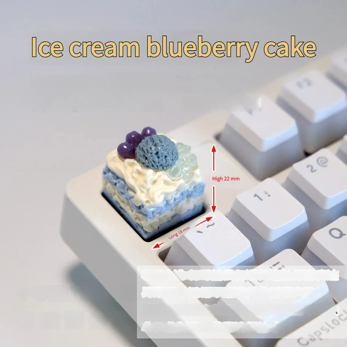 A collection of handcrafted artisan dessert keycaps, showcasing realistic miniature ice cream and cake designs from various vibrant angles.