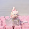 Whimsical fluffy cat artisan keycap, revealing its unique handcrafted details, warm white tones, and charm from various perspectives.