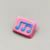 Vibrant pink and blue Musical Note Low Shaft Keycaps showcasing a fluid music note design, perfect for artistic keyboard setups.