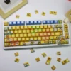 Main image of whimsical BearisBug Keycap set, showcasing playful creature illustrations on premium PBT dye-sub keycaps.