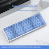Exclusive Blue Forged Carbon Keycaps Set main image, highlighting the dynamic blue forged carbon texture and sleek side-printed legends.