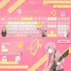 Multiple angles of the vibrant official Bocchi the Rock Hitori Gotoh keycap set, showcasing its detailed anime art and premium finish for unique keyboard.