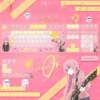 Official Bocchi the Rock! Hitori Gotoh keycap set with stunning front translucent character art, offering vibrant anime style for unique keyboard customization.