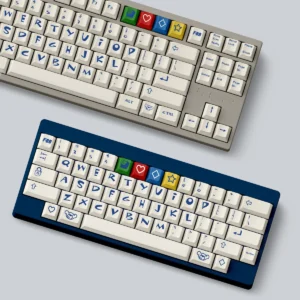 Main image of the playful Build-A-Bear PBT Keycaps Set, a nostalgic dye-sub set featuring whimsical pastel teddy bear designs and retro charm.